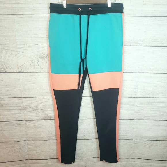 FRBK Mens Color Block, Streatwear Trackpants Size: Large - Picture 2 of 11